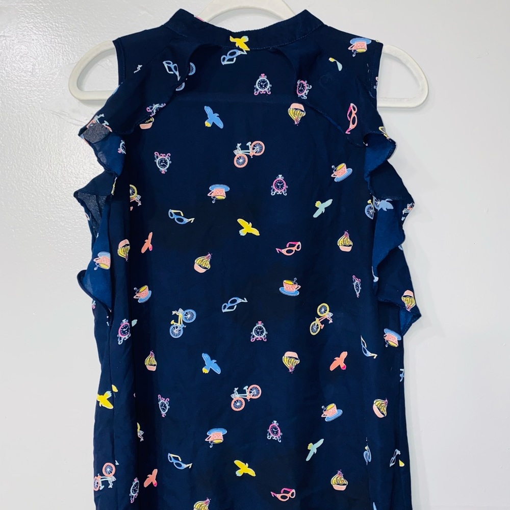 Blue Multi Print Blouse
